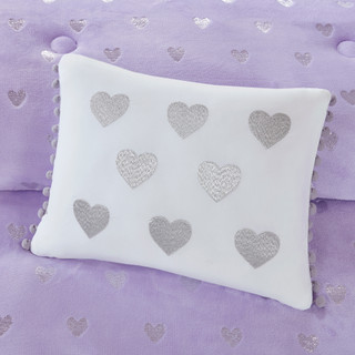Thumbnail 9: Mi Zone Mi Zone Rosalie Metallic Printed Plush Comforter Set 