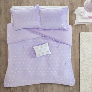 Thumbnail 6: Mi Zone Mi Zone Rosalie Metallic Printed Plush Comforter Set 
