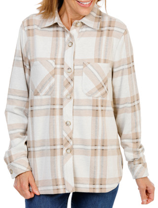 Thumbnail 1: Nanette Lepore Women's Long Sleeve Plaid Button Front Top 
