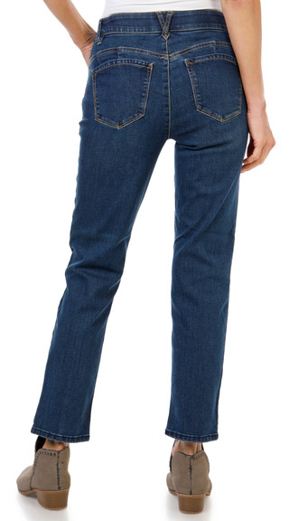 Thumbnail 2: Democracy Women's Petite Stretch Waist Straight Jeans 