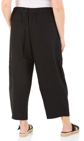 Thumbnail 2: MAX STUDIO Women's Plus Linen Crop Pants 