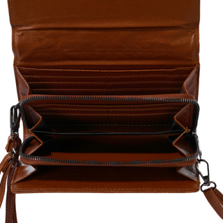 Thumbnail 2: SAM & HADLEY Boho Turquoise Accent Shoulder Bag 