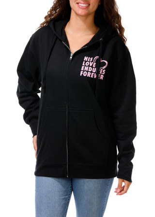 Thumbnail 6: Inspired Culture Juniors Spiritual Message 2 Pocket Zippered Hoodie 