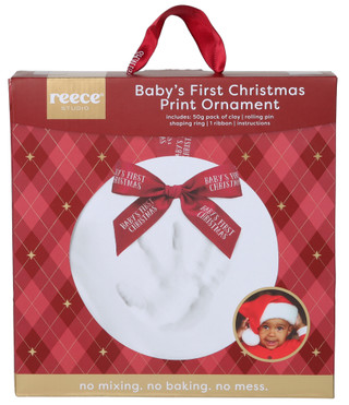 Thumbnail 1: Pearhead Baby's First Christmas Boxed Hand/Footprint Ornament Kit 