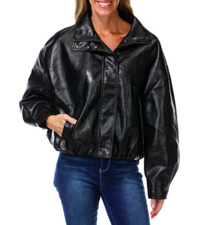Thumbnail 1: CISONO Juniors Faux Leather Bubble Jacket 