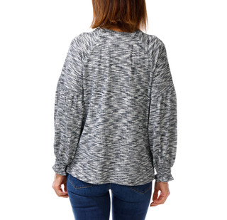 Thumbnail 2: Zac & Rachel Women's Melange Print Puff Sleeve Top 