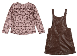 Thumbnail 2: Nannette Big Girls 2 Pc Jumper Dress Set 