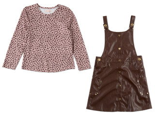 Thumbnail 3: Nannette Big Girls 2 Pc Jumper Dress Set 