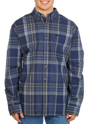 Thumbnail 1: Lee Big Men's Long Sleeve Collared Button Down Shirt 