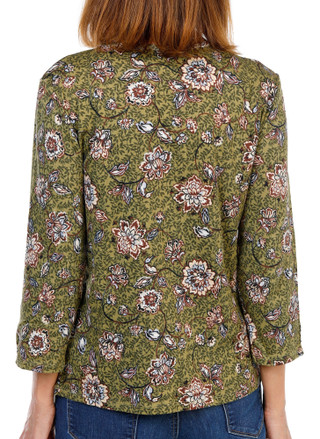 Thumbnail 2: Rafaella Women's Printed 3/4 Sleeve Top 