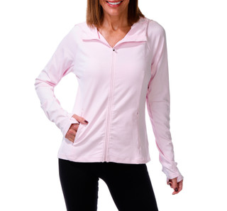 Thumbnail 1: Danskin Women's Active Warmup Hooded Yoga Jacket 