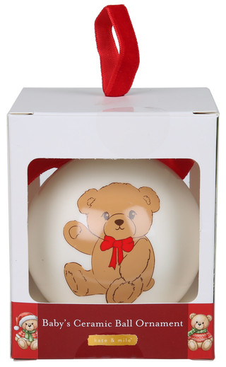 Thumbnail 2: Pearhead Baby's Ceramic Ball Christmas Ornament 