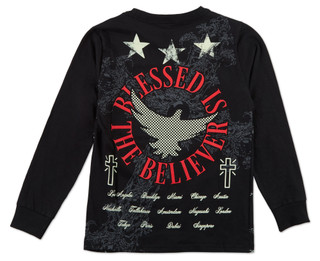 Thumbnail 2: Legends Big Boys Long Sleeve Faith Cross Graphic Top 