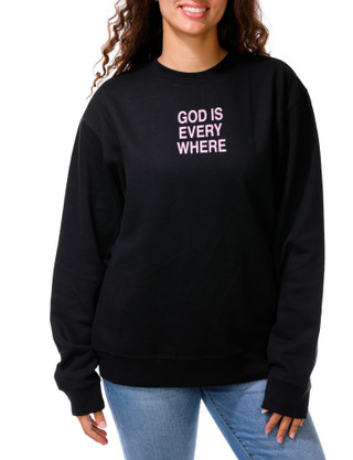 Thumbnail 2: Inspired Culture Juniors God Is Everywhere Long Sleeve Graphic Sweatshirt  