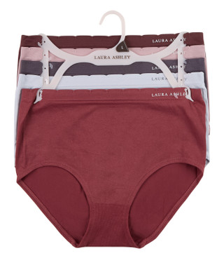 Thumbnail 1: Laura Ashley Women's 5 Pk Seamless Brief Panties  