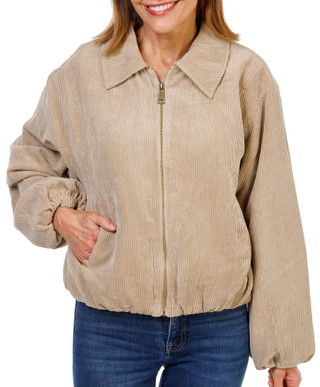 Thumbnail 1: CISONO Women's Bubble Hem Full-Zip Jacket 