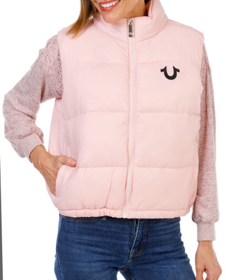 Thumbnail 1: True Religion Women's AOP Lined Puffer Vest Jacket 