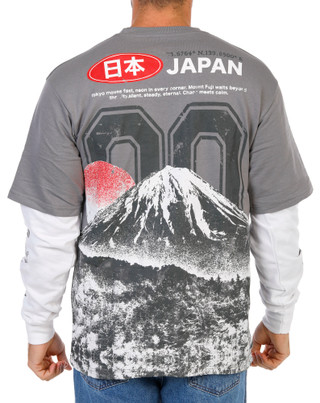 Thumbnail 1: Eighty Eight Men's Long Sleeve Graphic Twofer Tee 