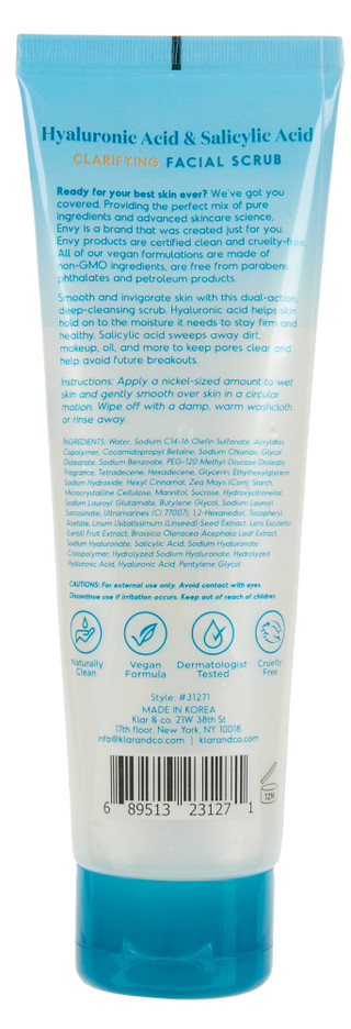 Thumbnail 2: Envy 6.7 oz Hyaluronic & Salicylic Acid Clarifying Facial Scrub 