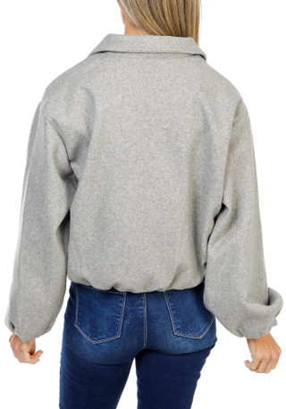 Thumbnail 2: Ci Sono Women's Bubble Hem Bomber Jacket 