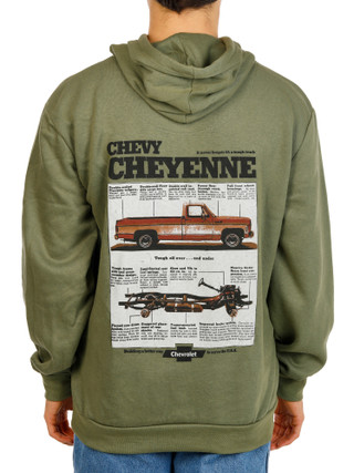 Thumbnail 1: GM Men's Chevy Hooded Kangaroo Pocket Graphic Sweatshirt 