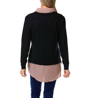 Thumbnail 2: Adrianna Papell Women's Long Sleeve Twofer Sweater 