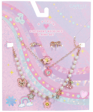 Thumbnail 1: Capelli New York 5 Pc Statement Necklace & Ring Set 