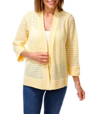 Thumbnail 1: Venini  Women's Open Front Crochet Cardigan  