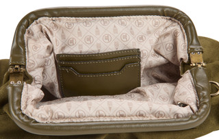 Thumbnail 2: London Fog Women's Faux Suede Lock Frame Convertible Clutch  