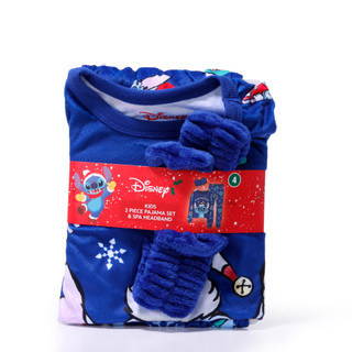 Thumbnail 1: Disney Little Girls 3 Pc Stitch Christmas Pajama Pants Set  
