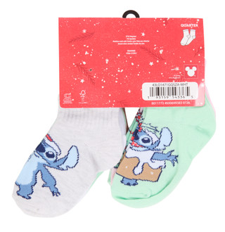 Thumbnail 2: Disney Girls 8 Pk Christmas Character Quarter Socks 