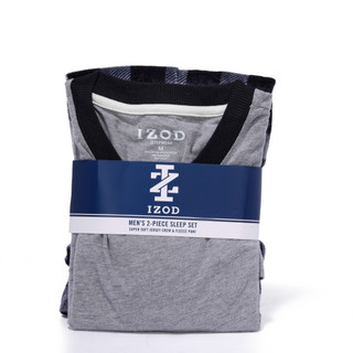 Thumbnail 1: IZOD Men's 2 Pc Super Soft Jersey Crew & Fleece Pants Sleep Set 