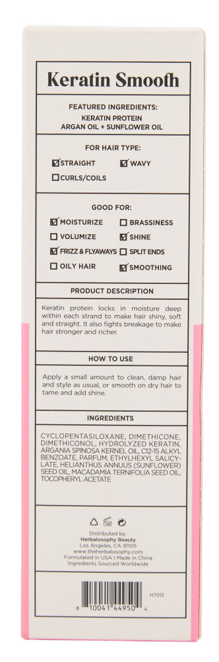 Thumbnail 2: HERBALOSOPHY 3.38 oz Smoothing & Nourishing Keratin Smooth Hair Serum 