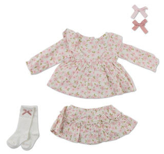 Thumbnail 1: FLORAL THREADS Baby Girls 4 Pc Skirt Set with Socks & Hair Clips 