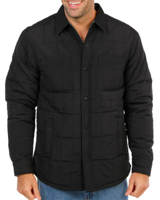 Thumbnail 1: Weatherproof Vintage Men's Quilted Snap Front Shirt Jacket 