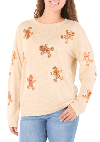 Thumbnail 1: Magical Season Women's Long Sleeve Christmas Sequin Top 