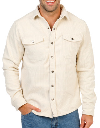 Thumbnail 1: Distortion Men's Corduroy Front Snap Shacket  