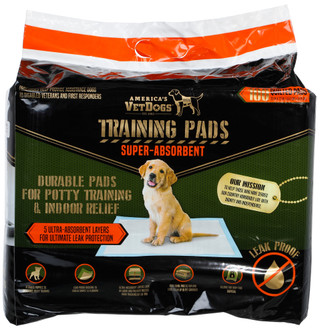Thumbnail 1: America's Vet Dogs 100 Pk Quilted Super-Absorbent Training Pads for Dogs 