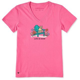 Thumbnail 1: Life is Good Women's V-Neck Graphic Tee 