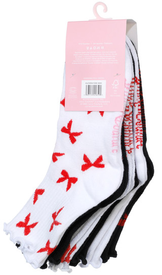 Thumbnail 2: Juicy Couture Women's 6 Pk Shortie Crew Socks 