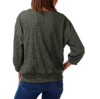 Thumbnail 2: Parallel Skies Women's 3/4 Sleeve Sweater Knit Top 