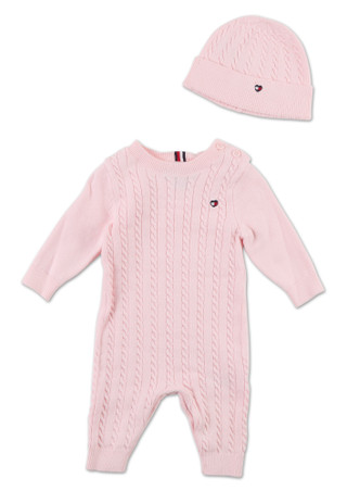 Thumbnail 1: Tommy Hilfiger Baby Girls 2 Pc Sweater Coverall 