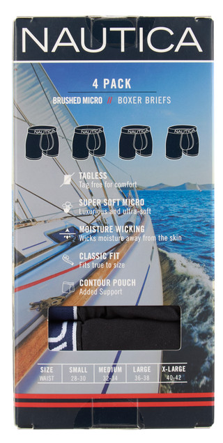 Thumbnail 2: Nautica Men's 4 Pk Boxer Briefs 