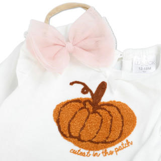 Thumbnail 2: Lila & Jack Baby Girls 3 Pc Harvest Tulle Dress, Tights & Headband Set 