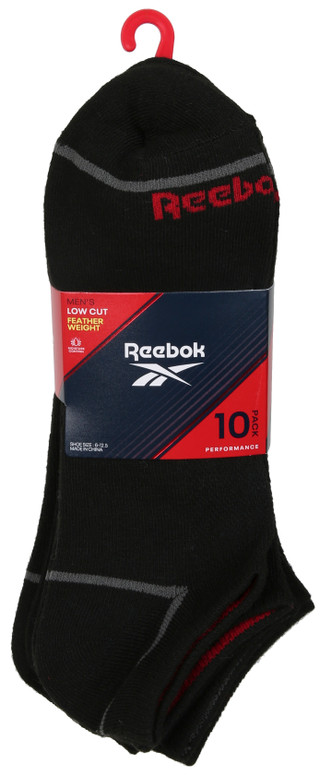 Thumbnail 1: Reebok Men's 10 Pk Low Cut Feather Weight Performance Socks 