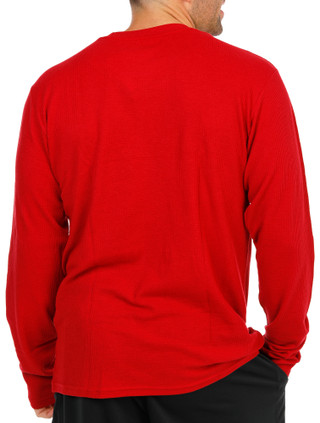 Thumbnail 2: IZOD Men's Long Sleeve Waffle Crew Neck Lounge Tee 