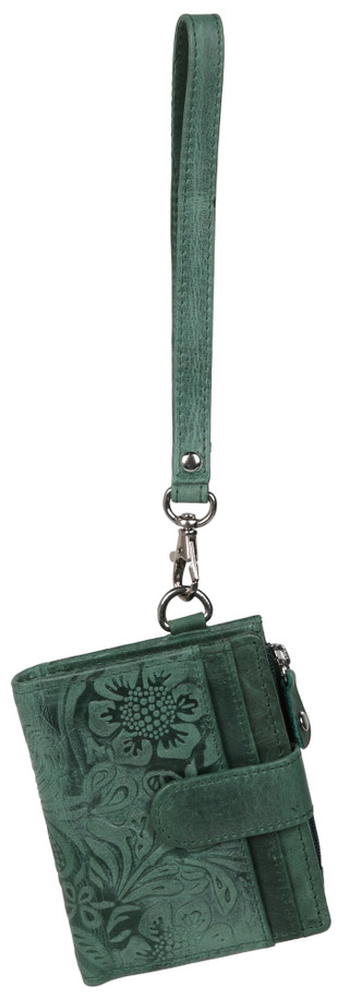 Thumbnail 1: American Bison Genuine Leather RFID Card & ID Wristlet Wallet 