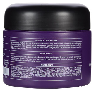 Thumbnail 2: HERBALOSOPHY 16.9 oz Perfect Blonde Purple Hair Mask 