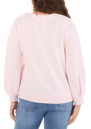 Thumbnail 2: Magical Season Women's Merry Christmas Embroidered Long Sleeve Fleece Top 
