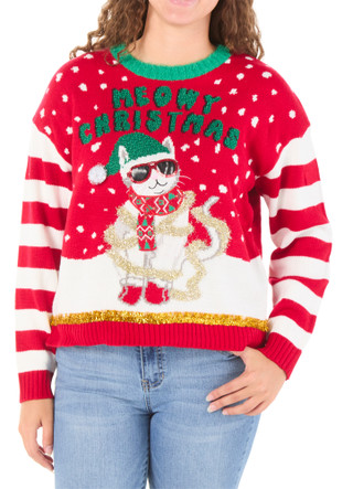 Thumbnail 1: Major Label Group Juniors Christmas Pullover Sweater 